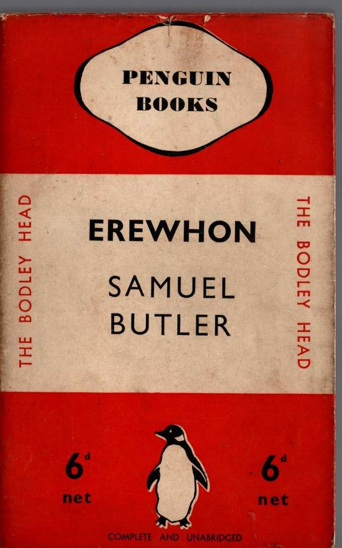 Samuel Butler  EREWHON front book cover image