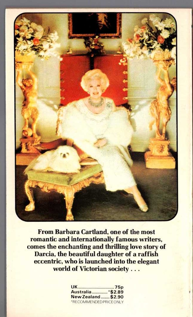 Barbara Cartland  THE PERFECTION OF LOVE magnified rear book cover image