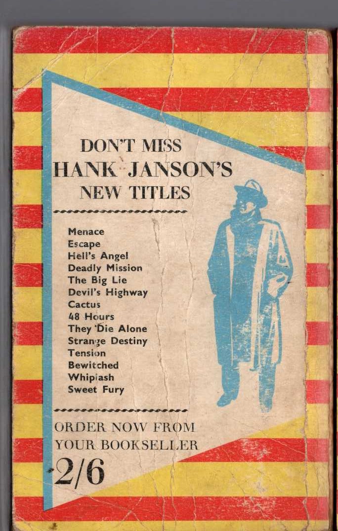 Hank Janson  BEWITHCED magnified rear book cover image