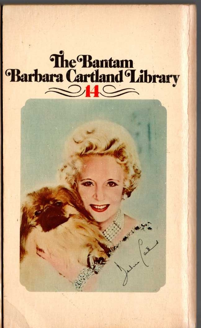 Barbara Cartland  THE KARMA OF LOVE magnified rear book cover image