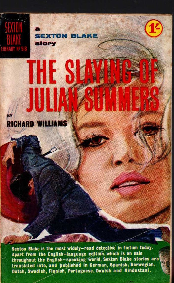 Richard Williams  THE SLAYING OF JULIAN SUMMERS (Sexton Blake) front book cover image