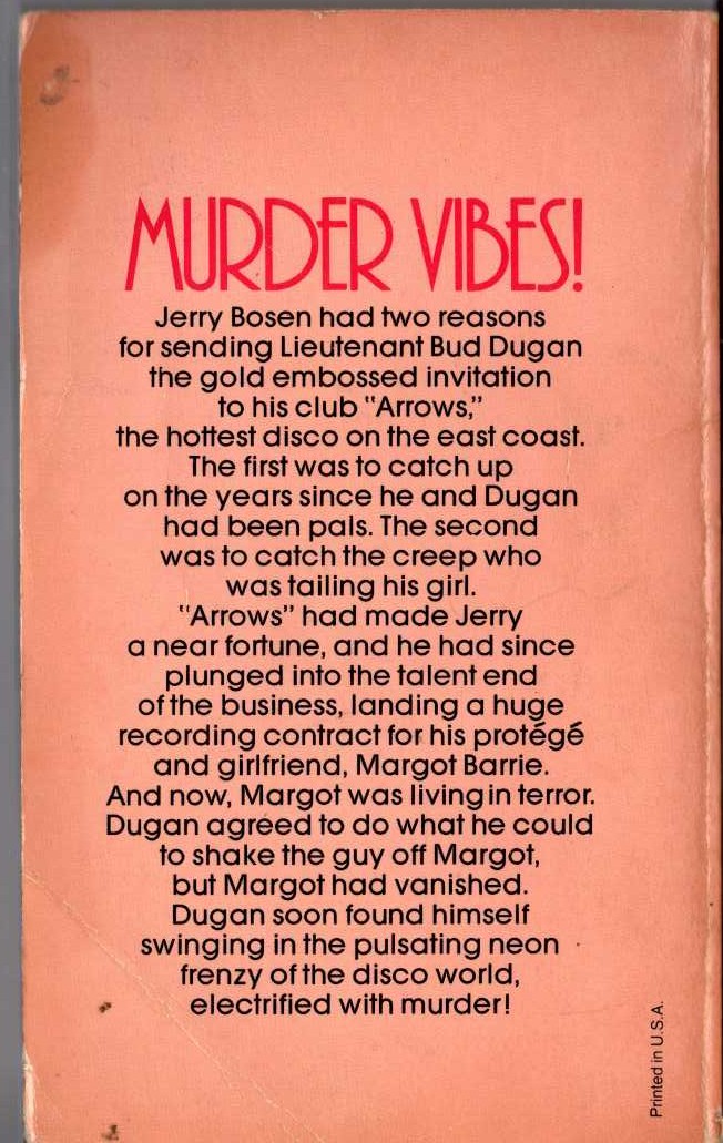 Michael Geller  DISCO DEATH BEAT magnified rear book cover image