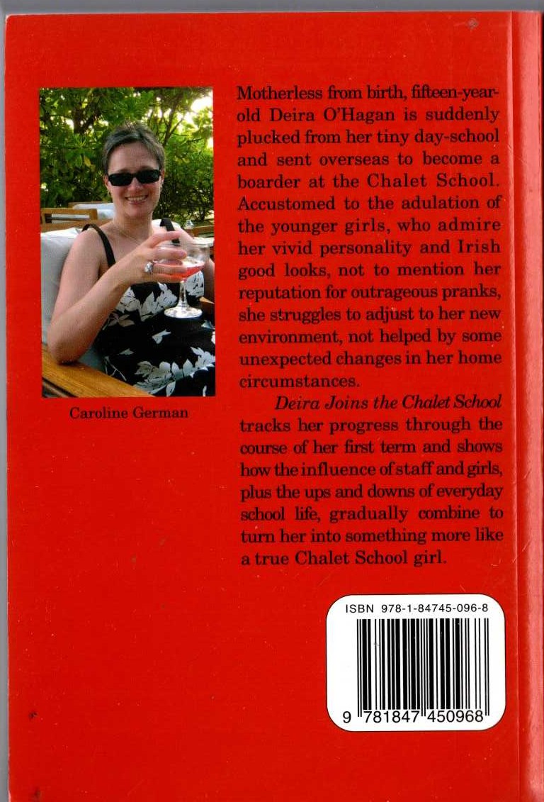 (Caroline German) DEIRA JOINS THE CHALET SCHOOL magnified rear book cover image