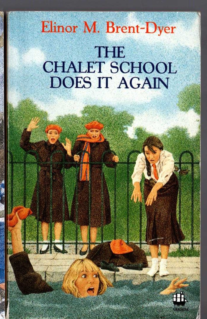 Elinor M. Brent-Dyer  THE CHALET SCHOOL DOES IT AGAIN front book cover image