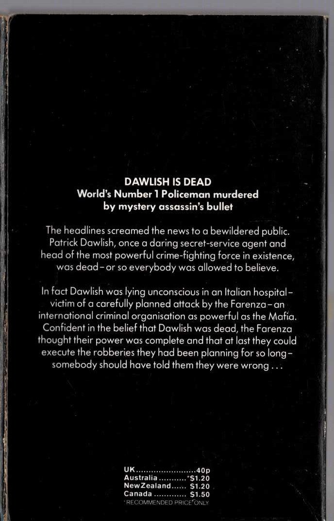 Gordon Ashe  A LIFE FOR A DEATH magnified rear book cover image