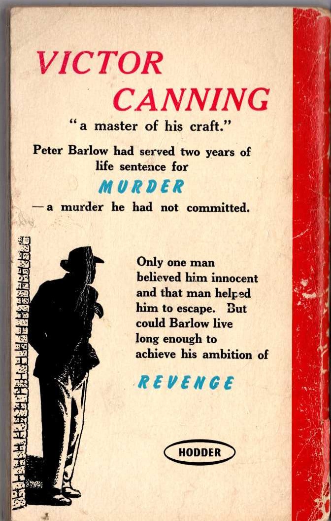 Victor Canning  THE HIDDEN FACE magnified rear book cover image