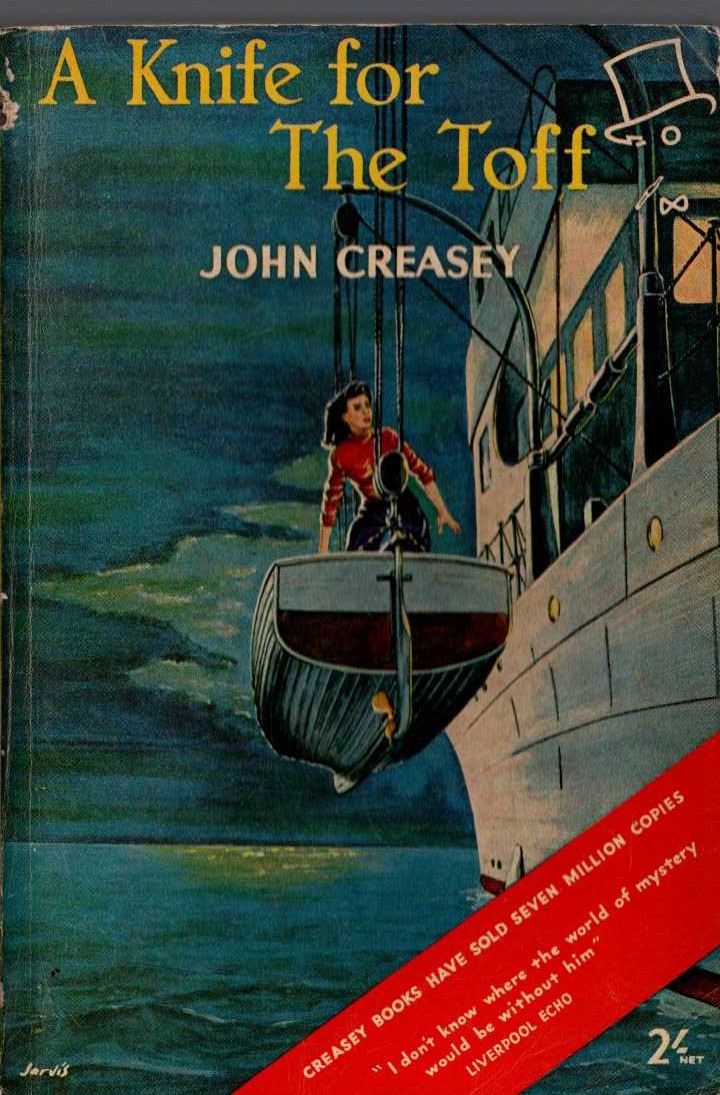 John Creasey  A KNIFE FOR THE TOFF front book cover image