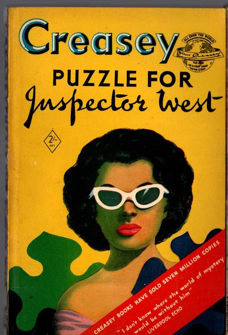 John Creasey  PUZZLE FOR INSPECTOR WEST front book cover image