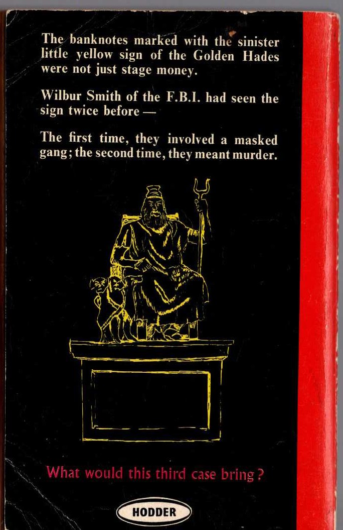 Edgar Wallace  THE GOLDEN HADES magnified rear book cover image