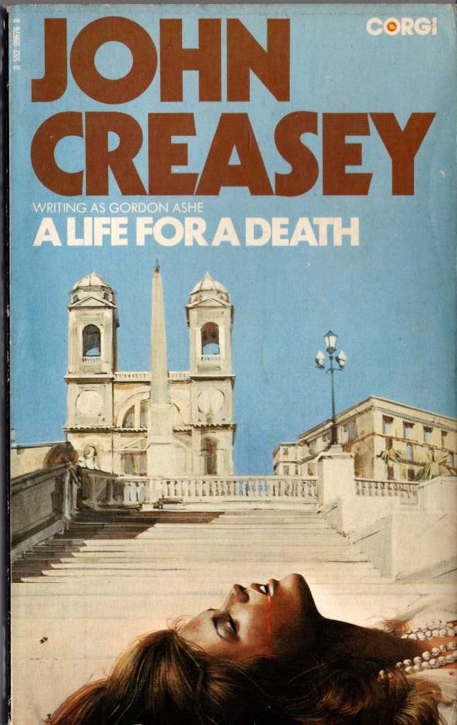 Gordon Ashe  A LIFE FOR A DEATH front book cover image