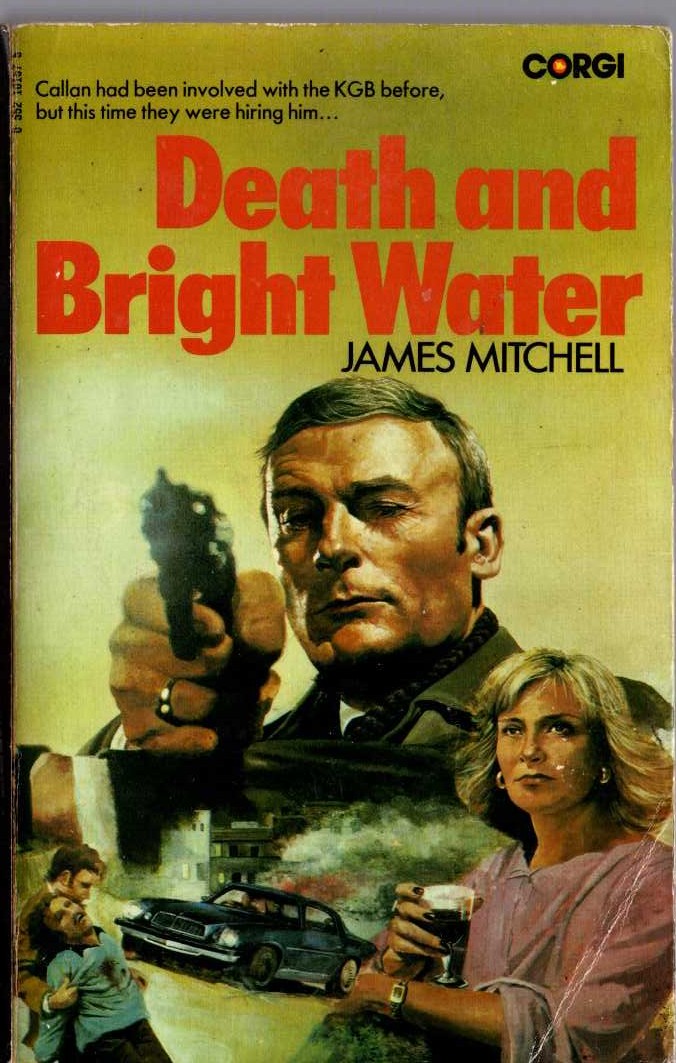 James Mitchell  DEATH AND BRIGHT WATER (Edward Woodward) front book cover image