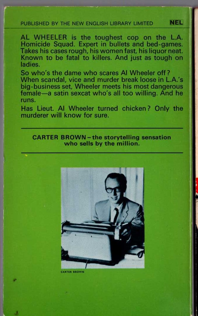 Carter Brown  UNTIL TEMPTATION DO US PART magnified rear book cover image