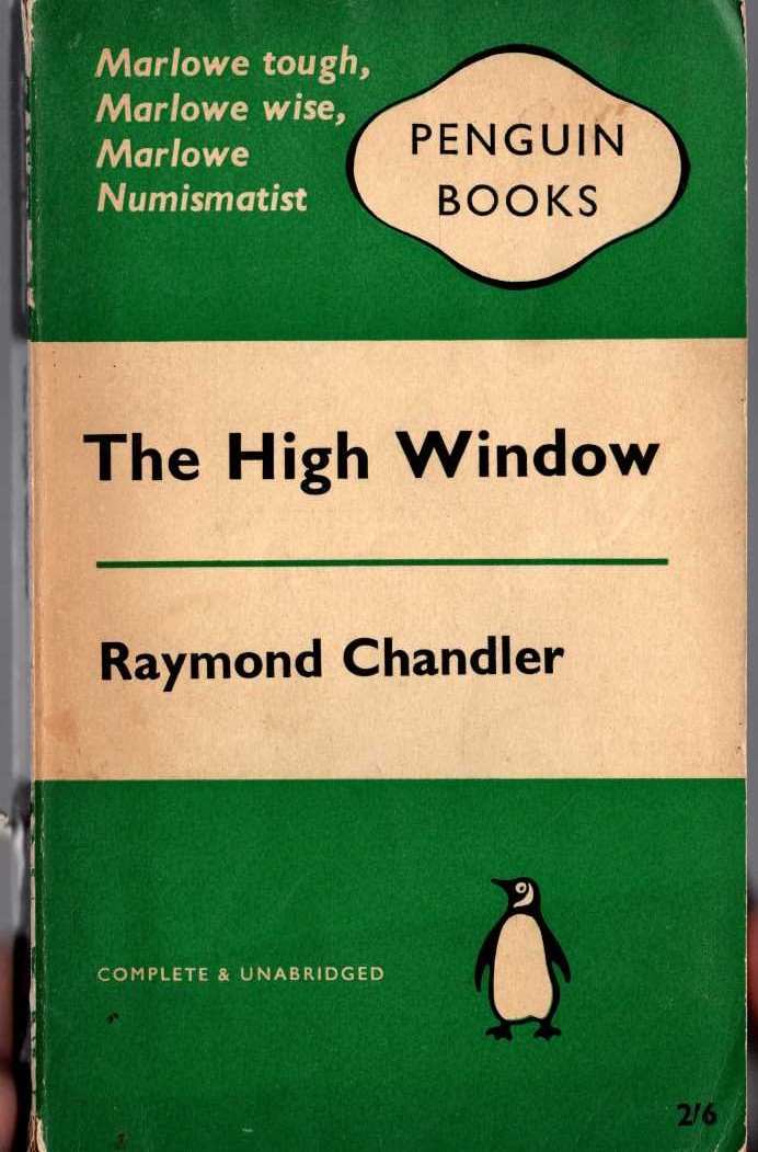 Raymond Chandler  THE HIGH WINDOW front book cover image