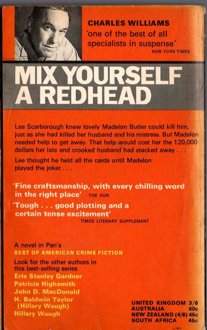 Charles Williams  MIX YOURSELF A READHEAD magnified rear book cover image