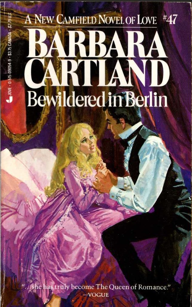 Barbara Cartland  BEWILDERED IN BERLIN front book cover image