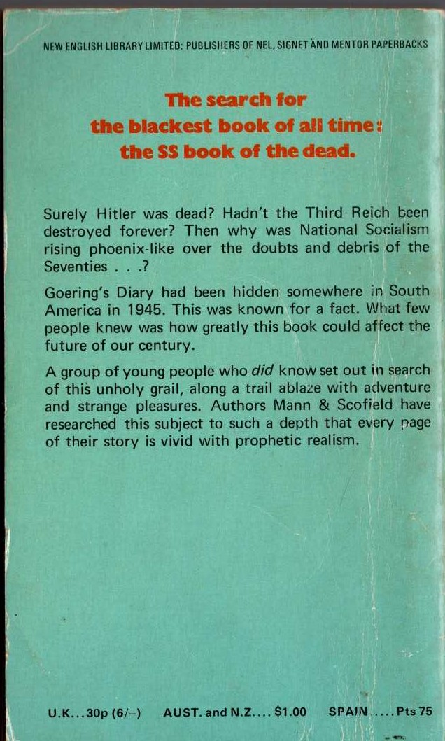 GOERING'S DIARY magnified rear book cover image