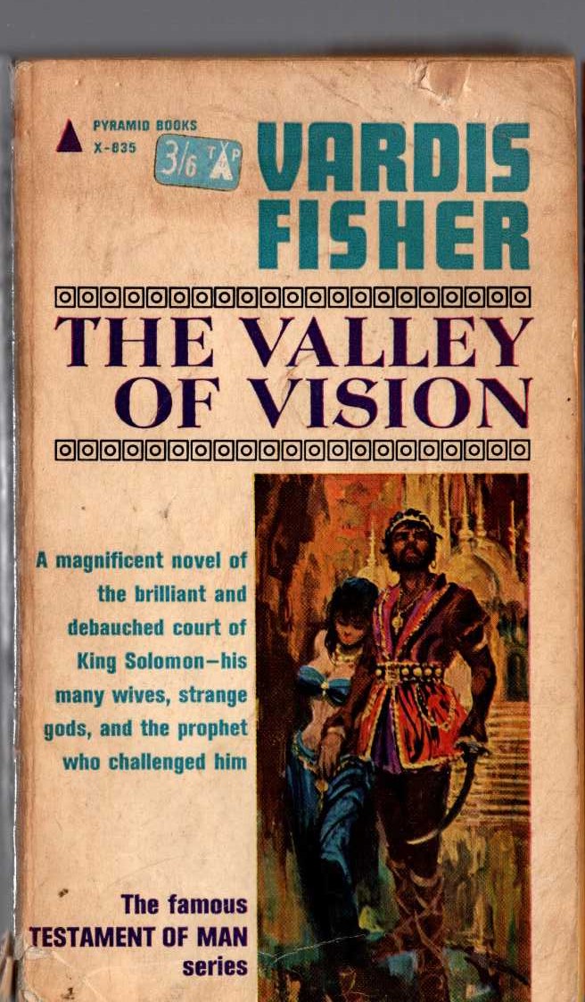 Vardis Fisher  THE VALLEY OF VISION front book cover image