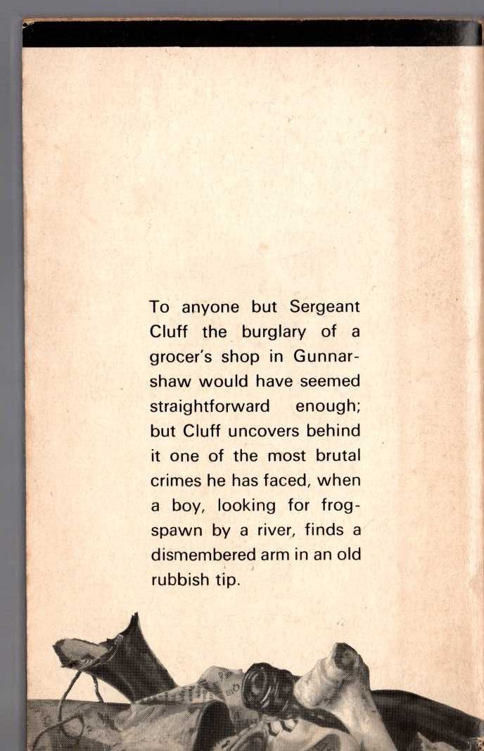 Gil North  MORE DEATH FOR SERGEANT CLUFF magnified rear book cover image