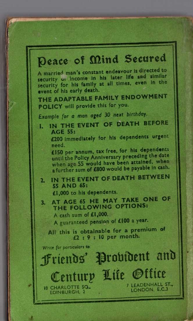 Edgar Wallace  ANGEL ESQUIRE magnified rear book cover image