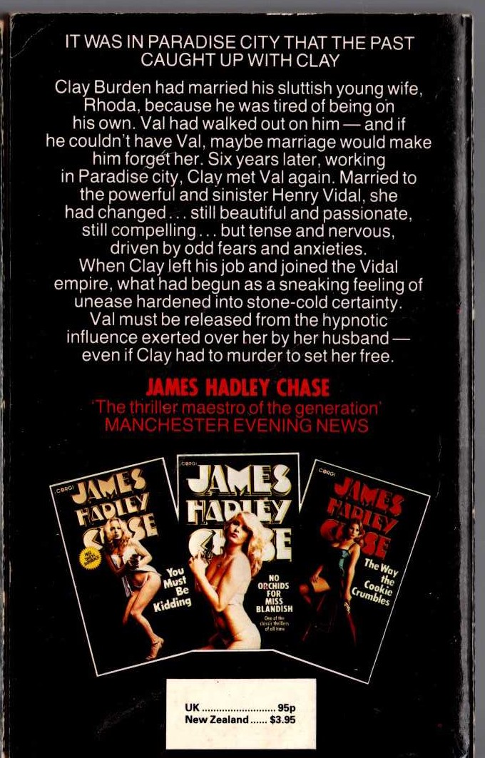 James Hadley Chase  BELEIVE THIS...YOU'LL BELIEVE ANYTHING magnified rear book cover image