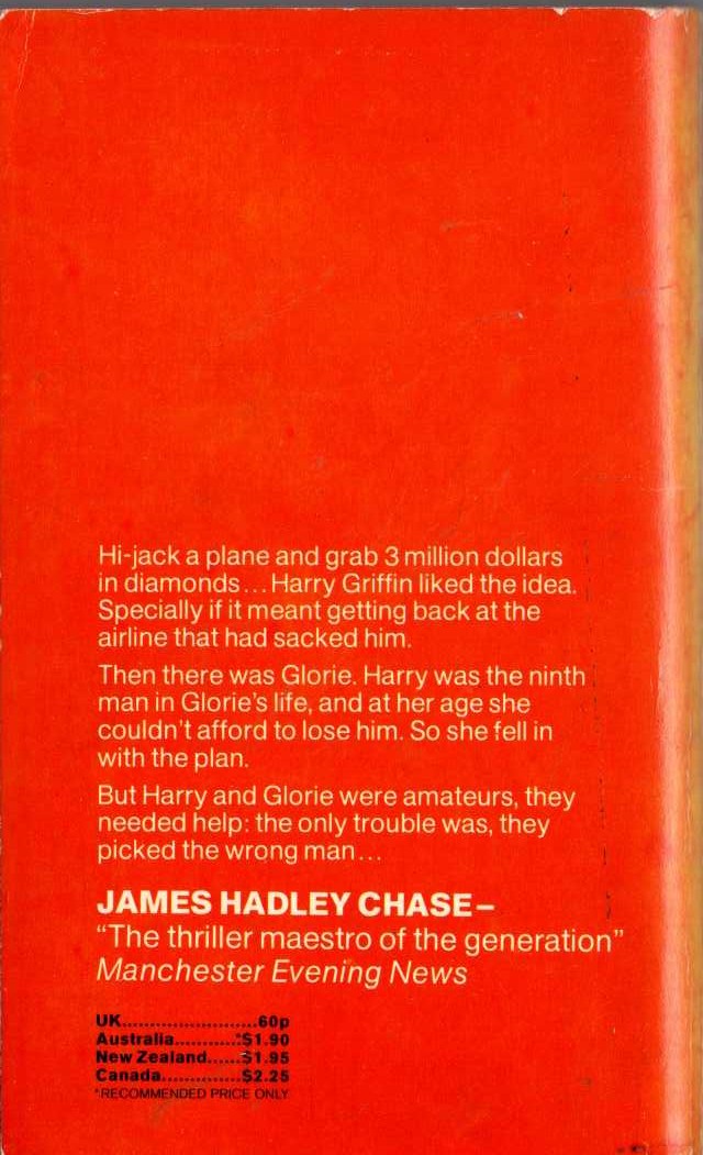 James Hadley Chase  YOU'VE GOT IT COMING magnified rear book cover image