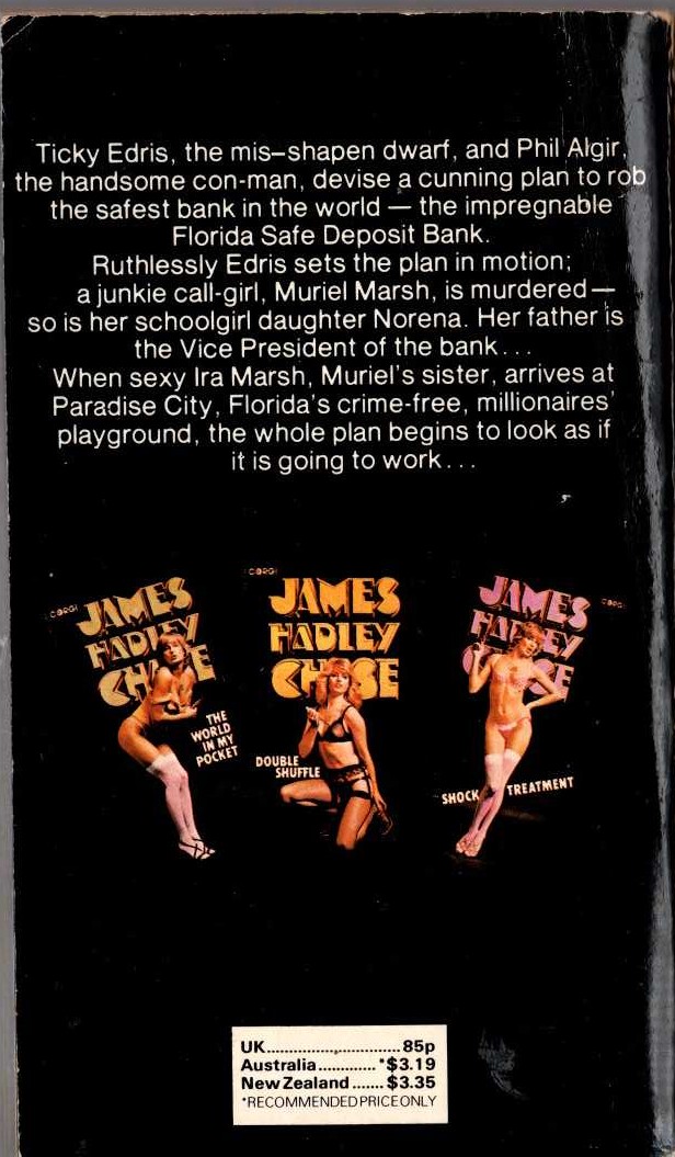 James Hadley Chase  THE WAY THE COOKIE CRUMBLES magnified rear book cover image