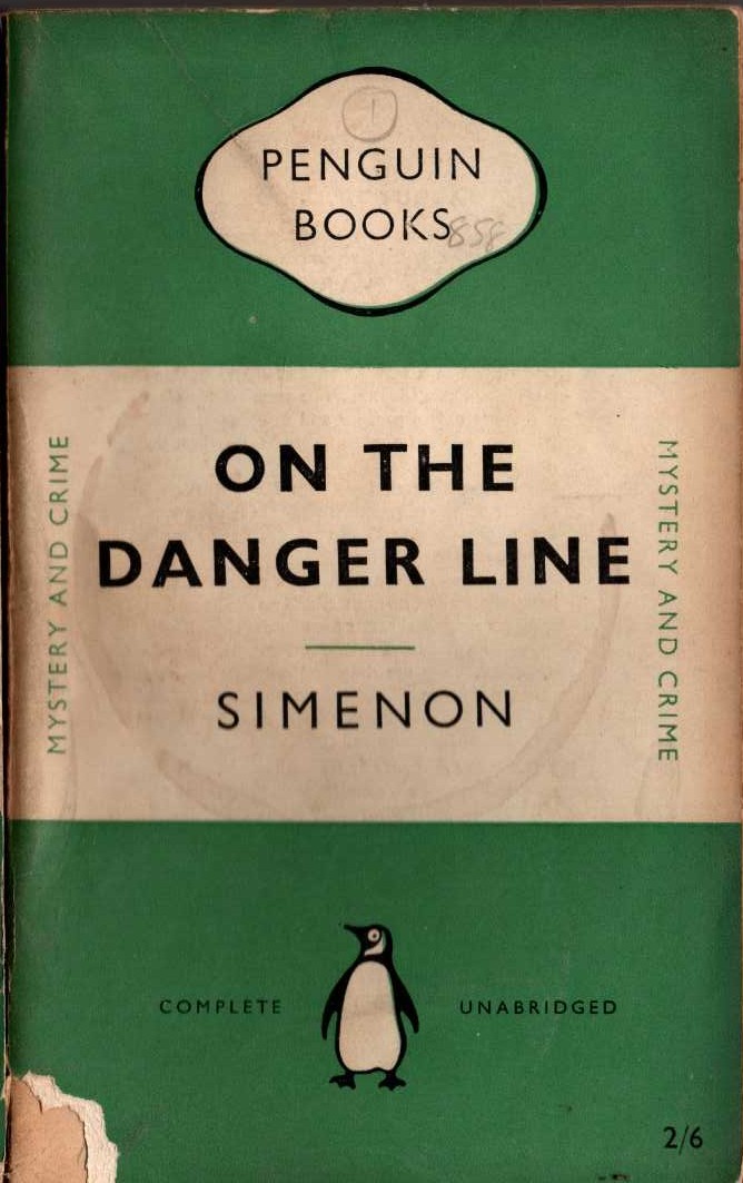 Georges Simenon  ON THE DANGER LINE front book cover image