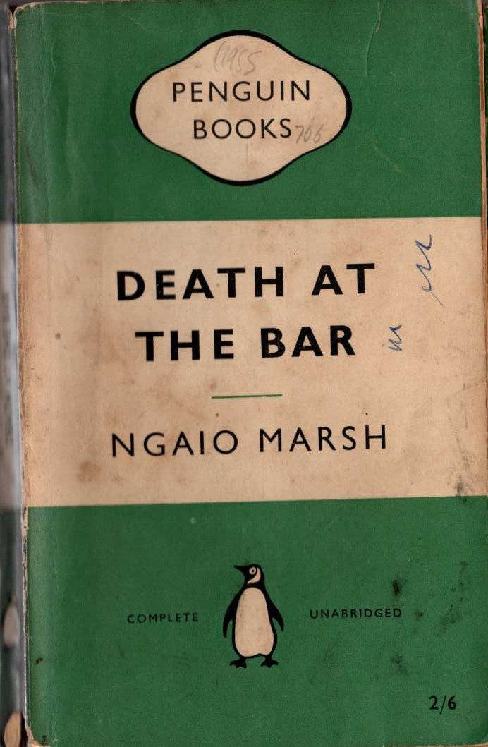 Ngaio Marsh  DEATH AT THE BAR front book cover image