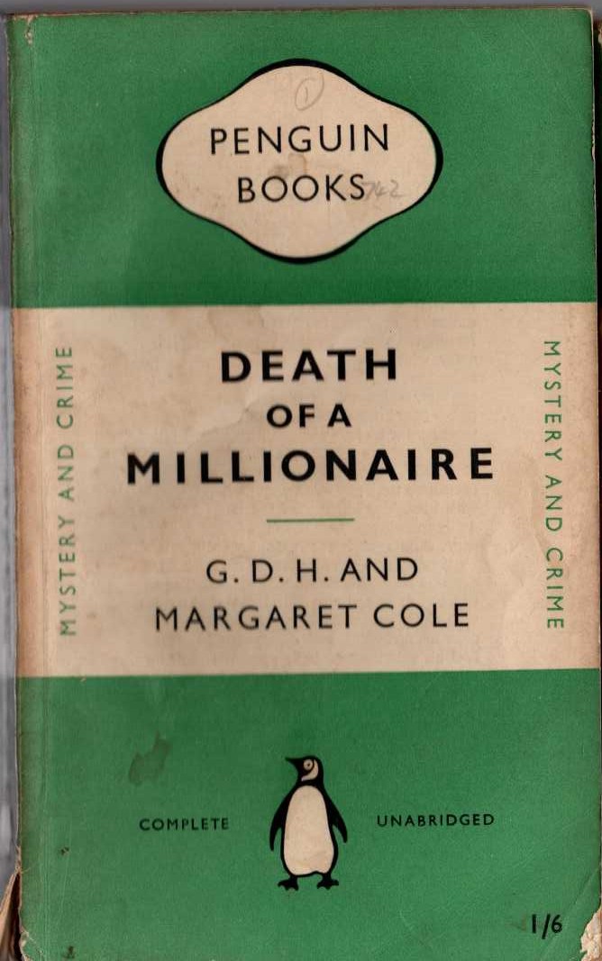 DEATH OF A MILLIONAIRE front book cover image