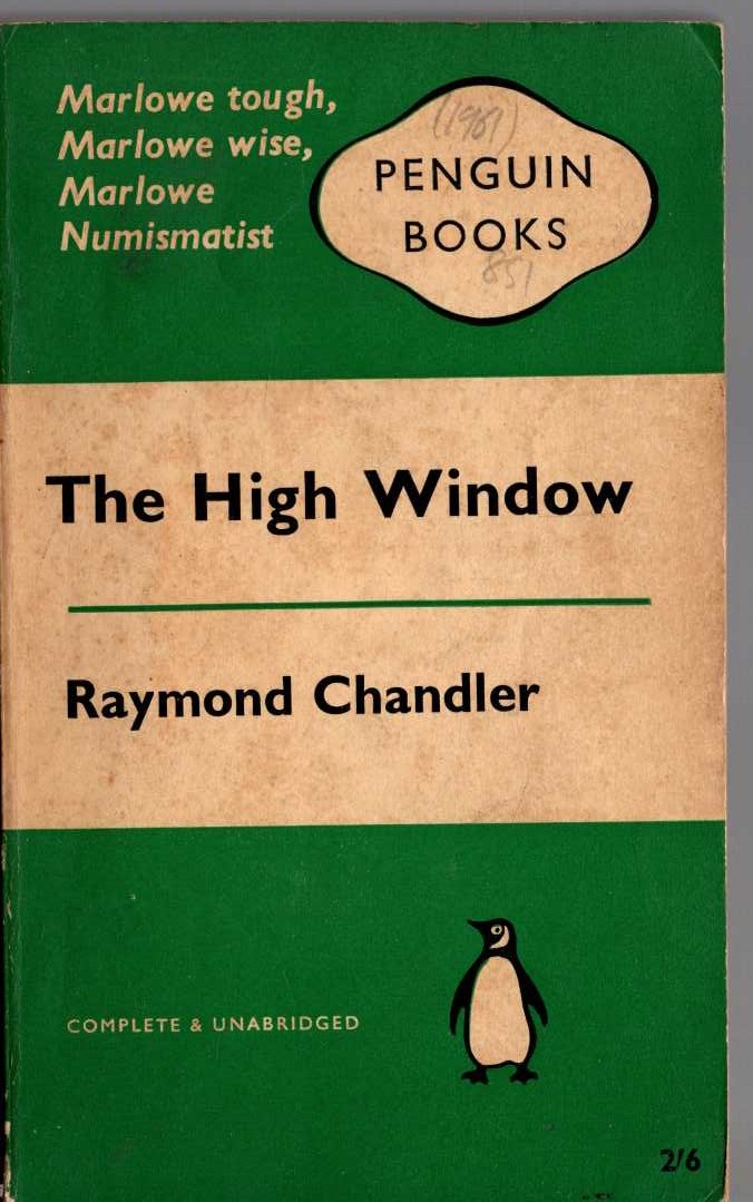 Raymond Chandler  THE HIGH WINDOW front book cover image