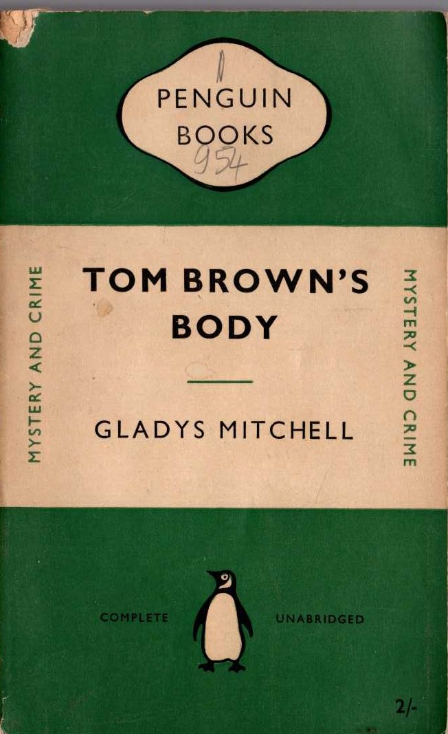 Gladys Mitchell  TOM BROWN'S BODY front book cover image