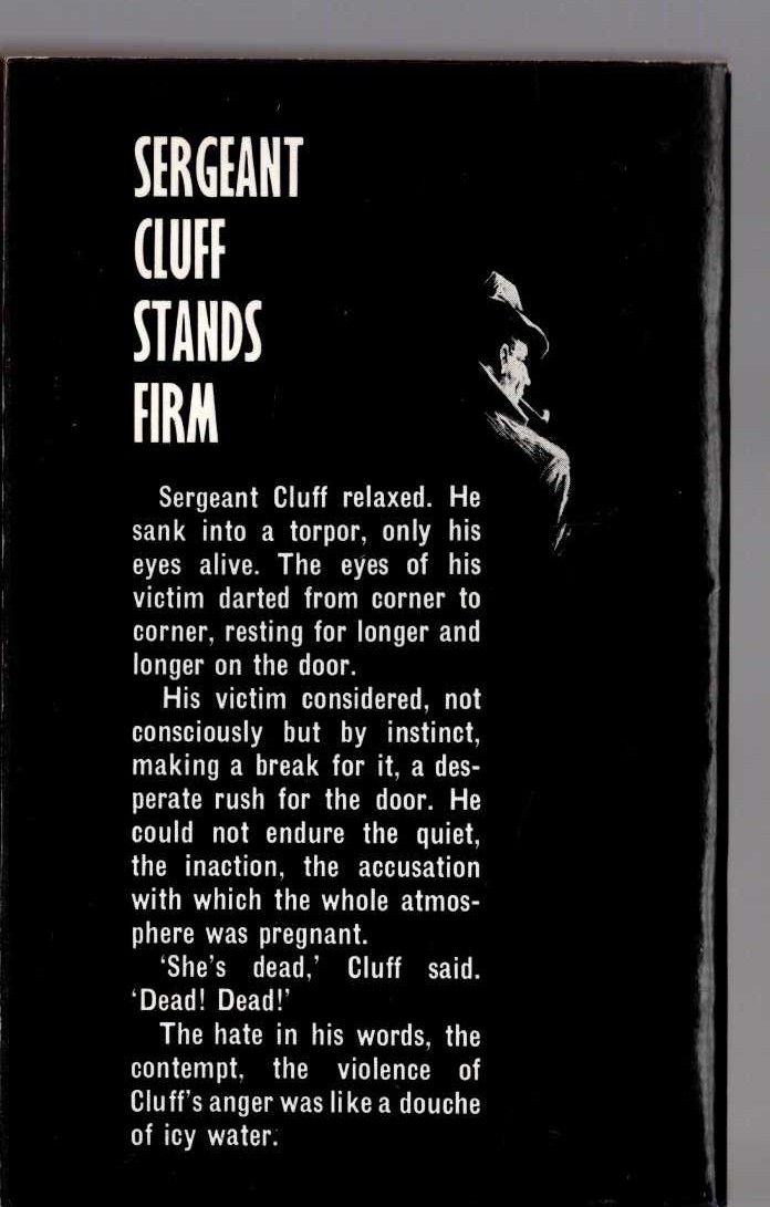 Gil North  SERGEANT CLUFF STANDS FIRM magnified rear book cover image