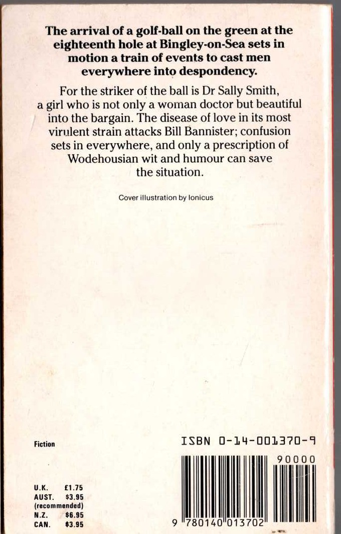 P.G. Wodehouse  DOCTOR SALLY magnified rear book cover image