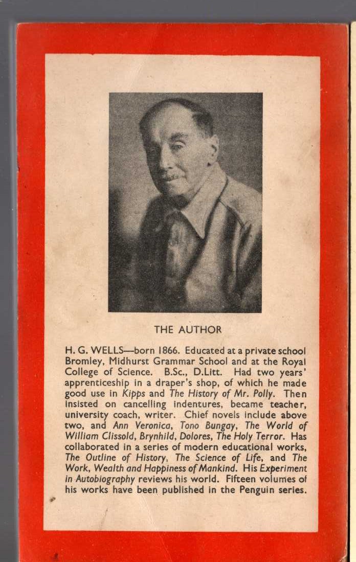 H.G. Wells  LOVE AND MR. LEWISHAM magnified rear book cover image