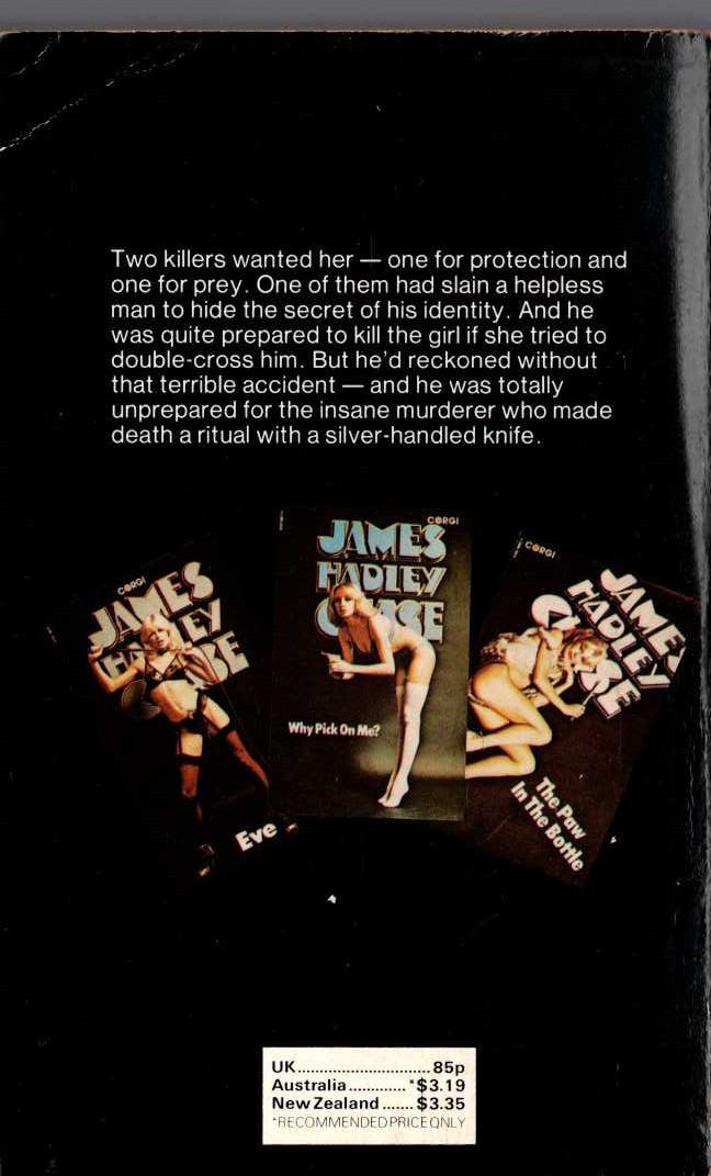 James Hadley Chase  TRUSTED LIKE THE FOX magnified rear book cover image