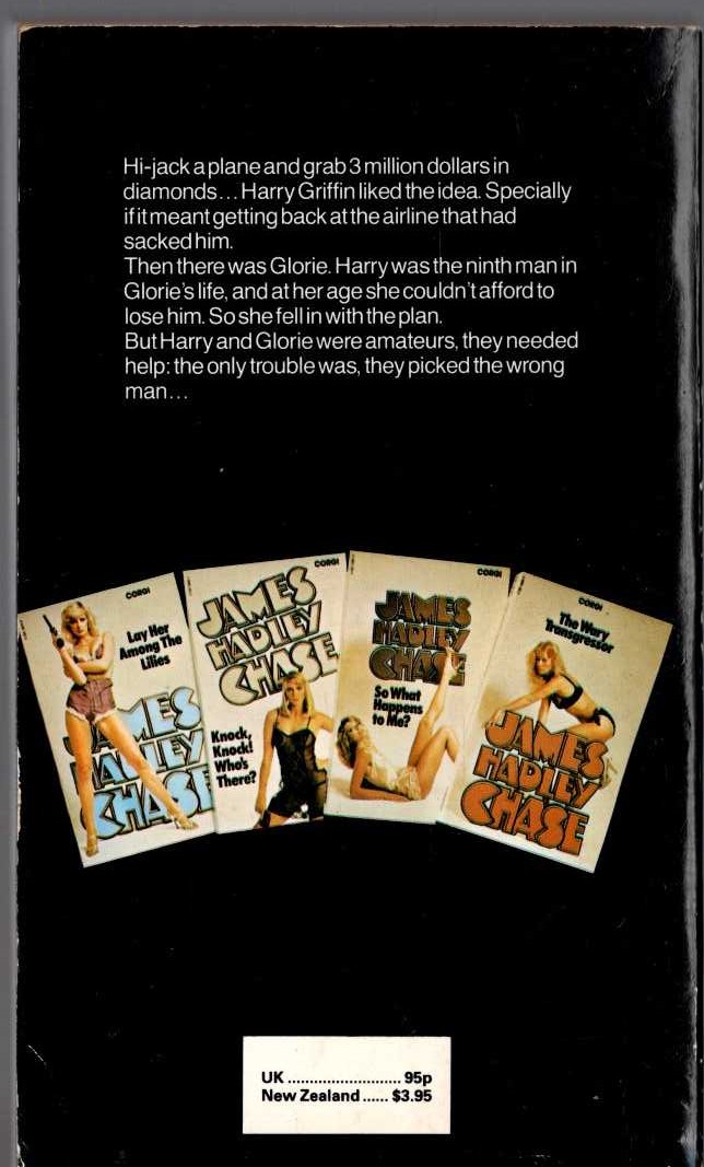 James Hadley Chase  YOU'VE GOT IT COMING magnified rear book cover image