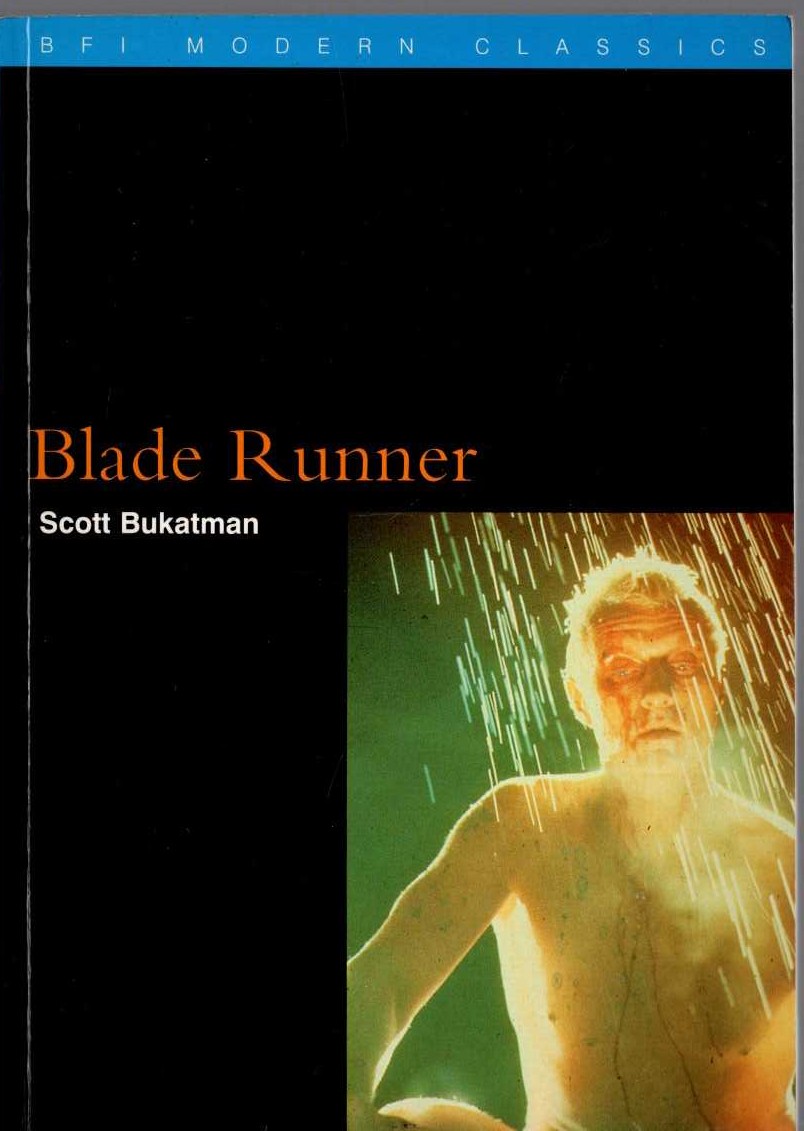 Scott Bukatman  BLADE RUNNER front book cover image