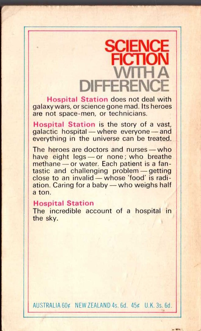 James White  HOSPITAL STATION magnified rear book cover image