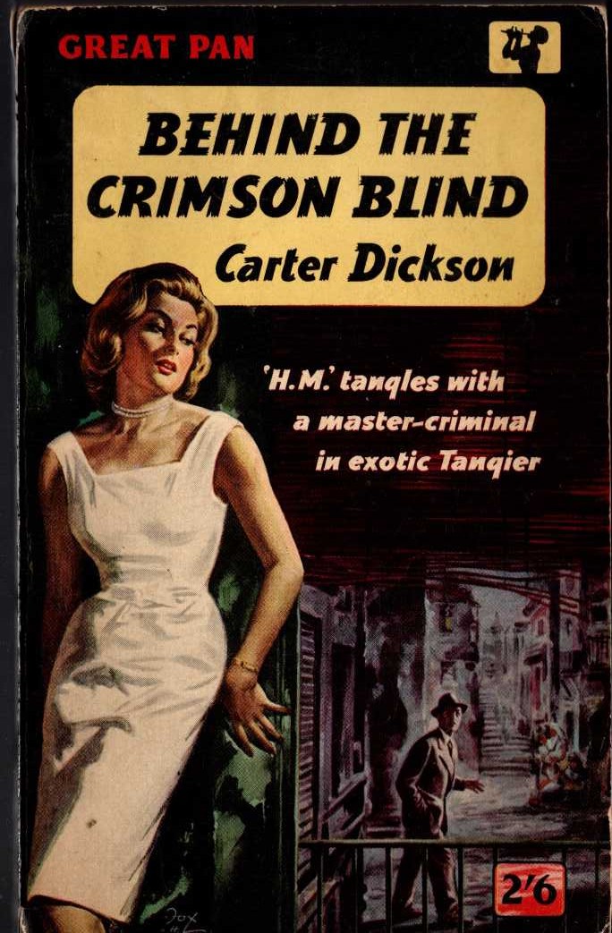 Carter Dickson  BEHIND THE CRIMSON BLIND front book cover image