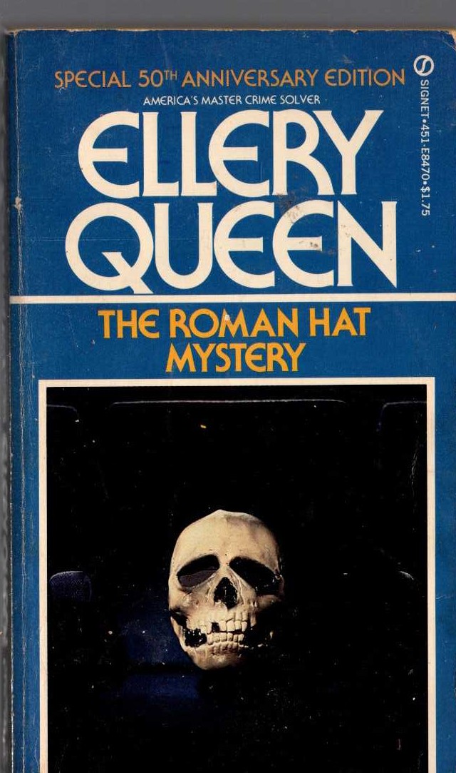 Ellery Queen  THE ROMAN HAT MYSTERY front book cover image