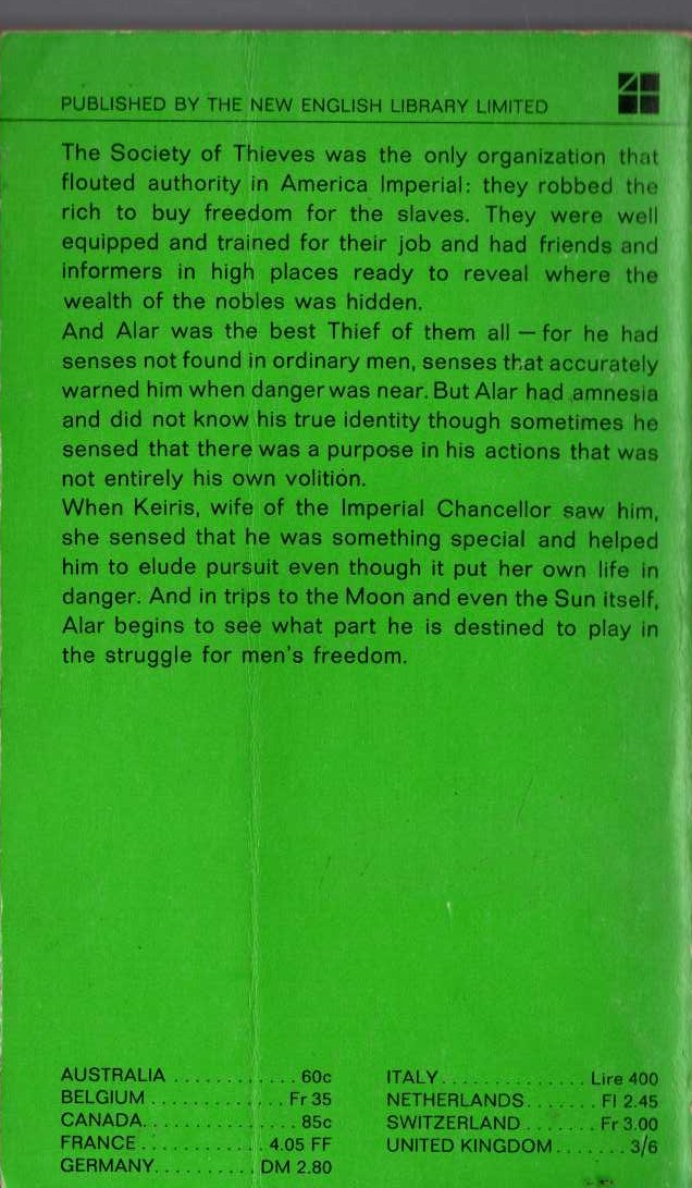 Charles Harness  THE PARADOX MEN magnified rear book cover image