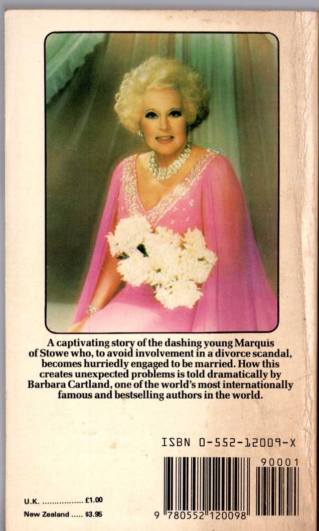 Barbara Cartland  FOR ALL ETERNITY magnified rear book cover image