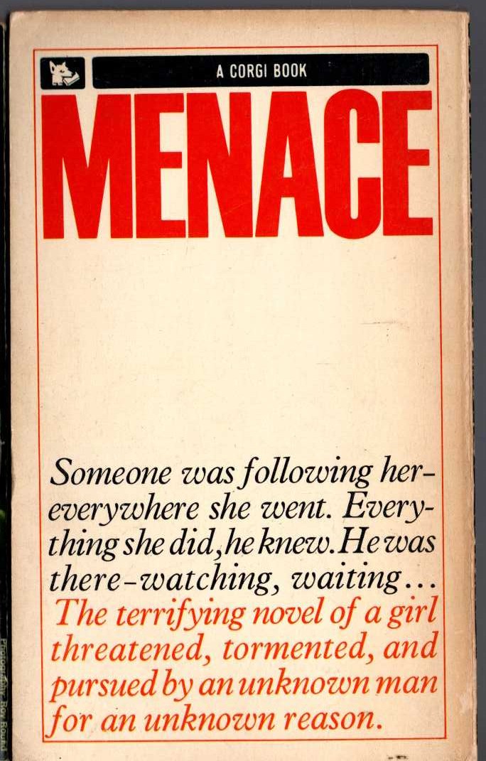 The Gordons  MENACE magnified rear book cover image