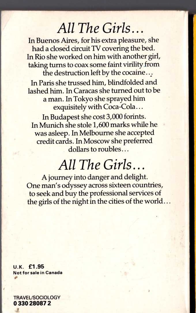 Martin O'Brien  ALL THE GIRLS magnified rear book cover image