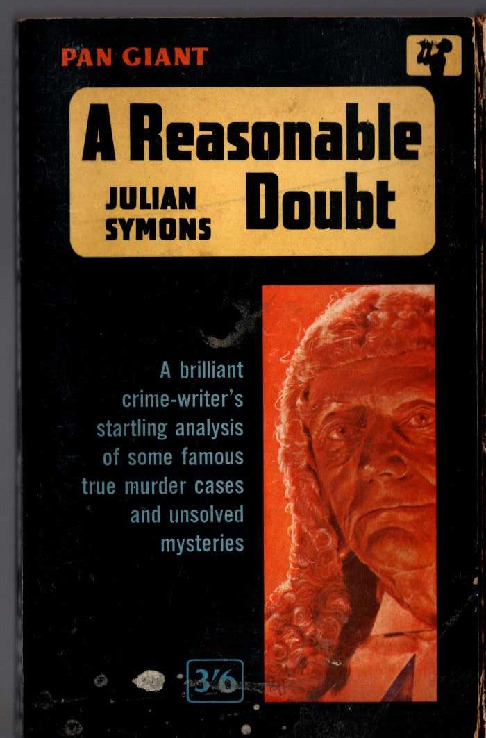 Julian Symons  A REASONABLE DOUBT front book cover image