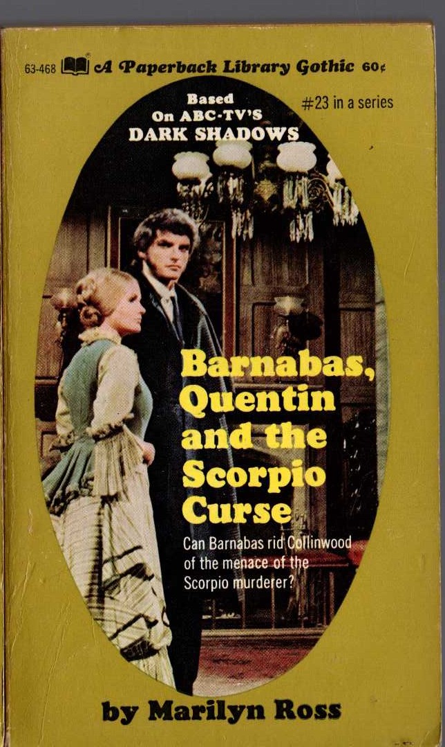 Marilyn Ross  BARNABAS, QUENTIN, AND THE SCORPIO CURSE front book cover image