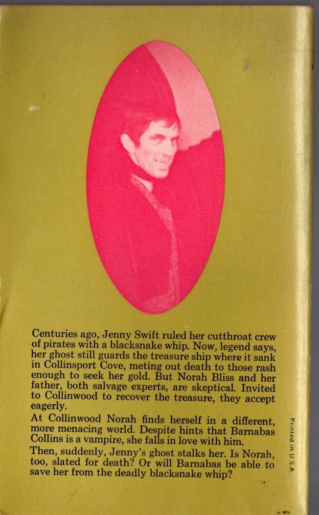 Marilyn Ross  BARNABAS, QUENTIN AND THE SEA GHOST magnified rear book cover image