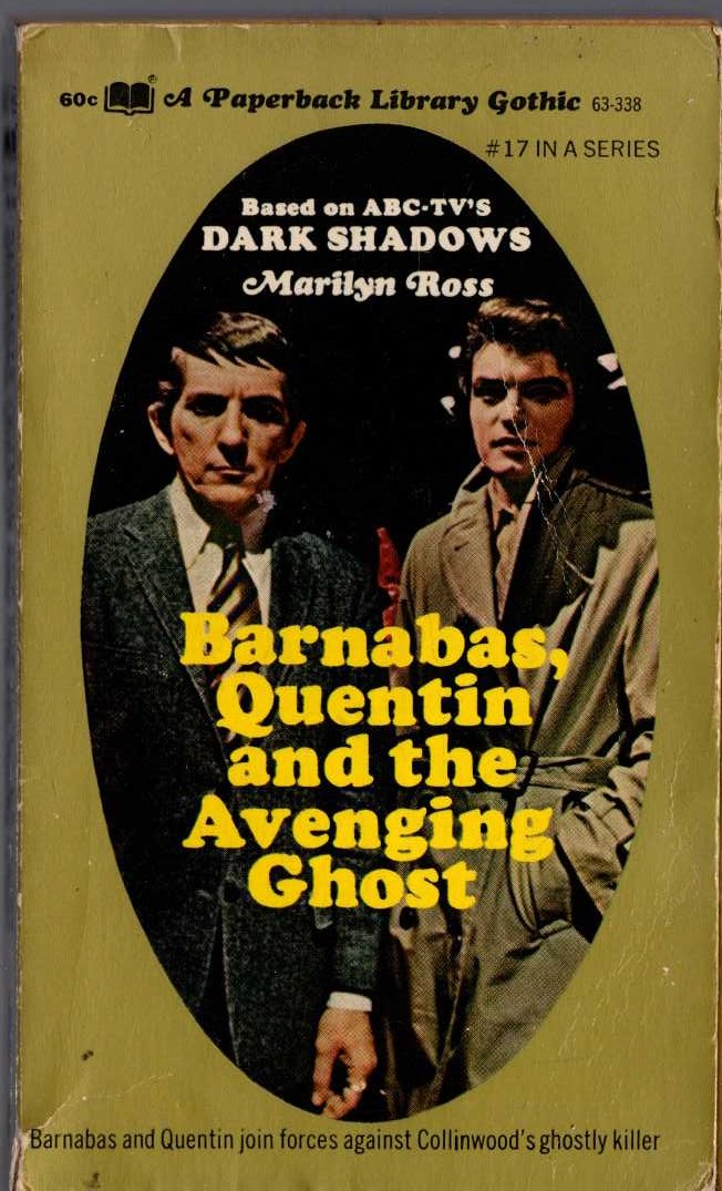 Marilyn Ross  BARNABAS, QUENTIN AND THE AVENGING GHOST front book cover image