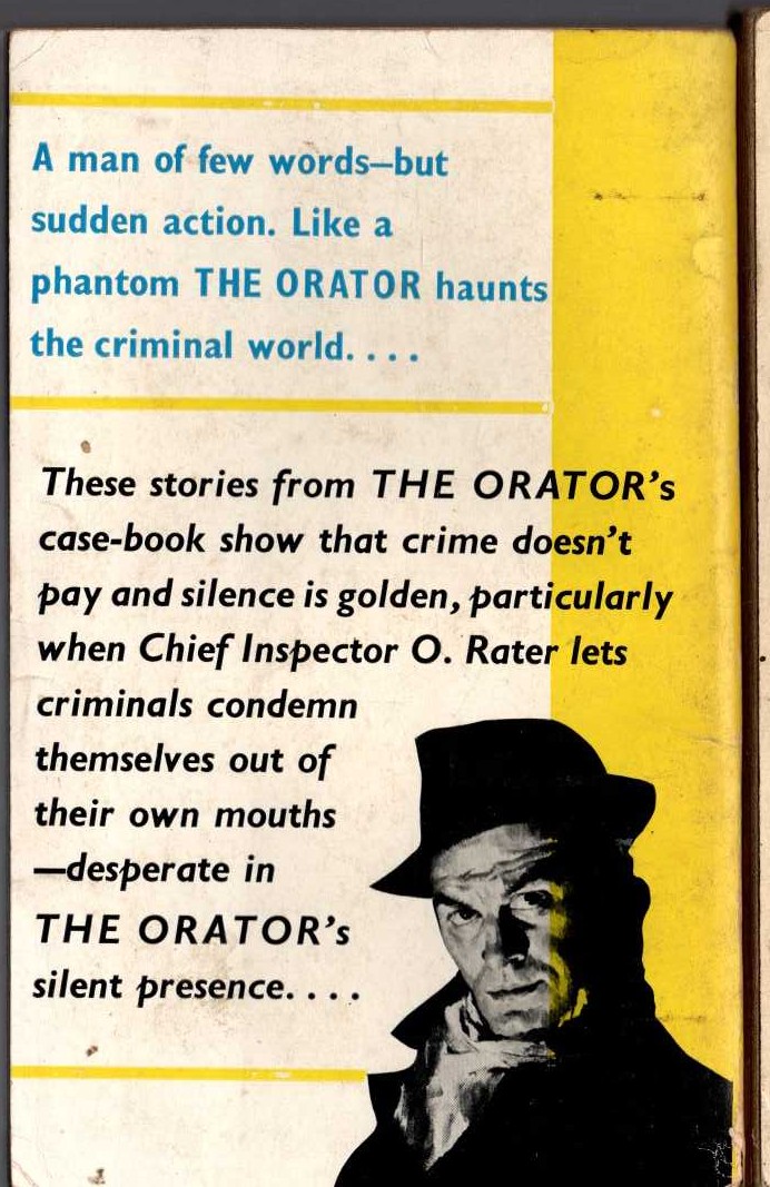 Edgar Wallace  THE ORATOR magnified rear book cover image