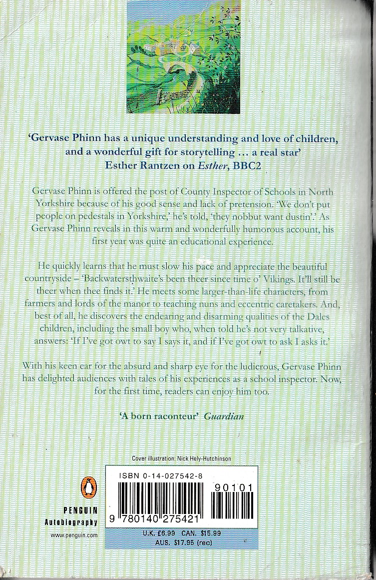 Gervase Phinn  THE OTHER SIDE OF THE DALE magnified rear book cover image